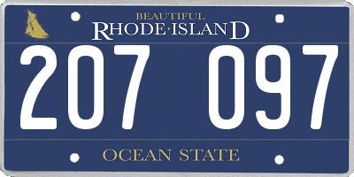RI license plate 207097