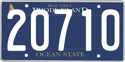RI license plate 20710