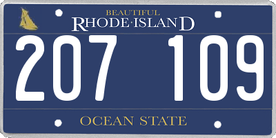 RI license plate 207109