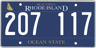 RI license plate 207117