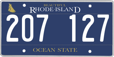 RI license plate 207127