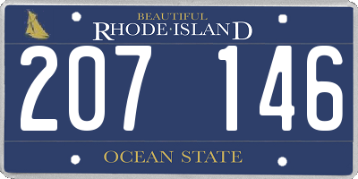 RI license plate 207146