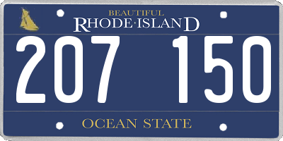 RI license plate 207150