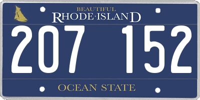 RI license plate 207152
