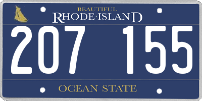 RI license plate 207155