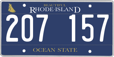RI license plate 207157