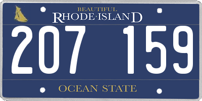 RI license plate 207159