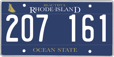 RI license plate 207161