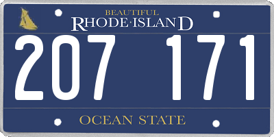 RI license plate 207171