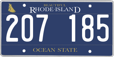 RI license plate 207185