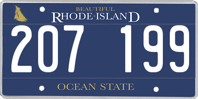 RI license plate 207199