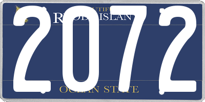 RI license plate 2072