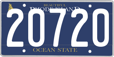 RI license plate 20720