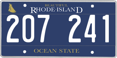 RI license plate 207241