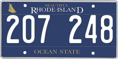 RI license plate 207248