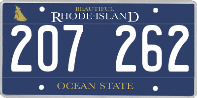 RI license plate 207262
