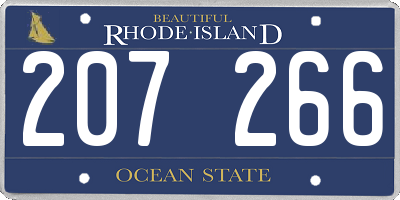 RI license plate 207266