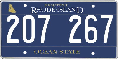 RI license plate 207267