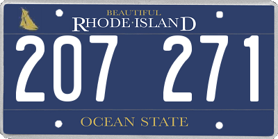 RI license plate 207271