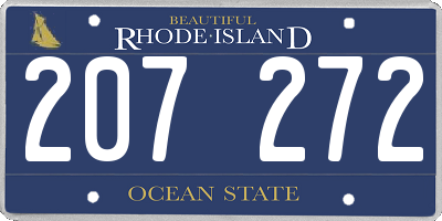 RI license plate 207272