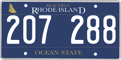 RI license plate 207288