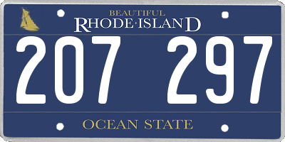 RI license plate 207297