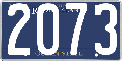 RI license plate 2073