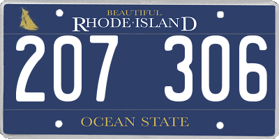 RI license plate 207306