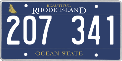 RI license plate 207341