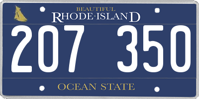 RI license plate 207350