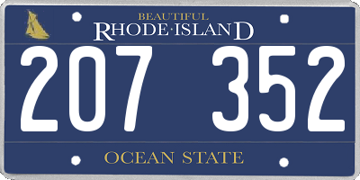 RI license plate 207352