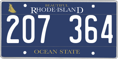 RI license plate 207364