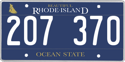 RI license plate 207370