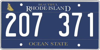 RI license plate 207371