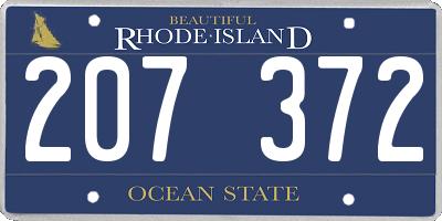 RI license plate 207372