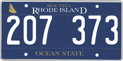 RI license plate 207373