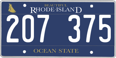 RI license plate 207375