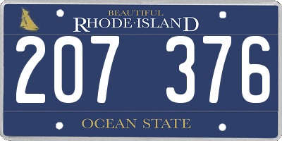 RI license plate 207376