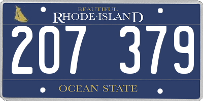 RI license plate 207379