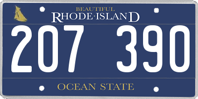 RI license plate 207390