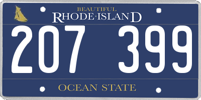 RI license plate 207399