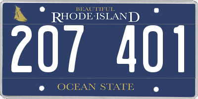 RI license plate 207401