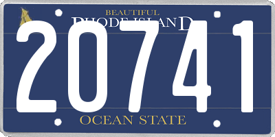 RI license plate 20741