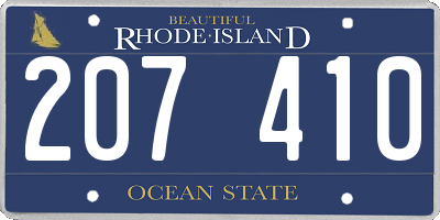 RI license plate 207410