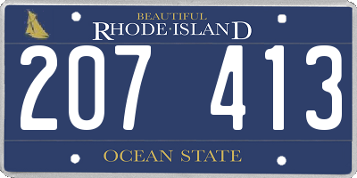 RI license plate 207413