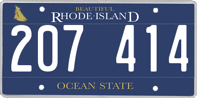 RI license plate 207414