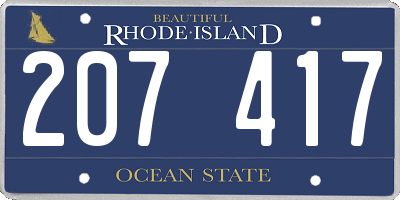 RI license plate 207417