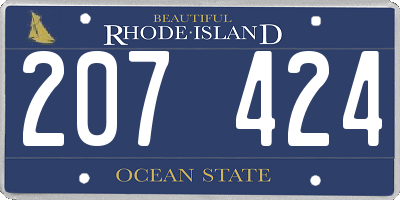 RI license plate 207424