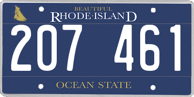 RI license plate 207461
