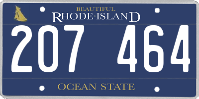 RI license plate 207464